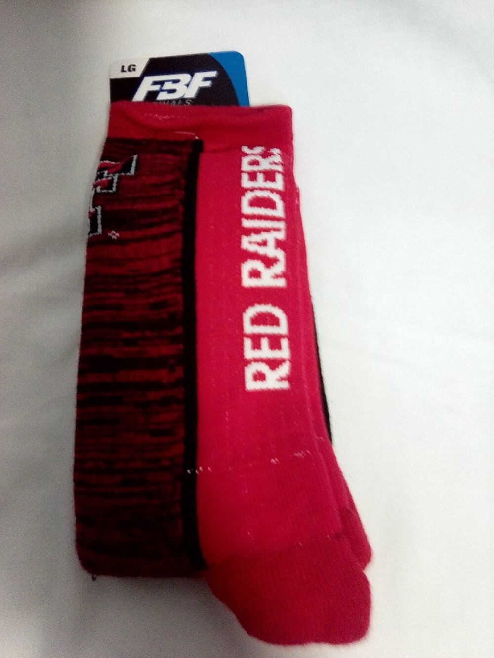 FBF Origianals Texas Tech Red Raiders socks Large NWT